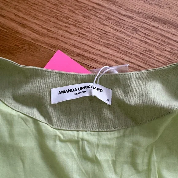 Amanda uprichard green linen jumpsuit - Picture 4 of 6